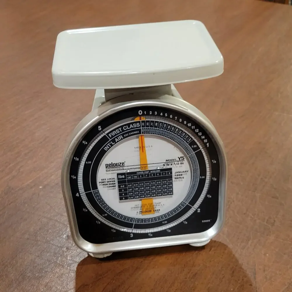 Vintage 1999 Used Pelouze Model Y5 5lb Postal Scale